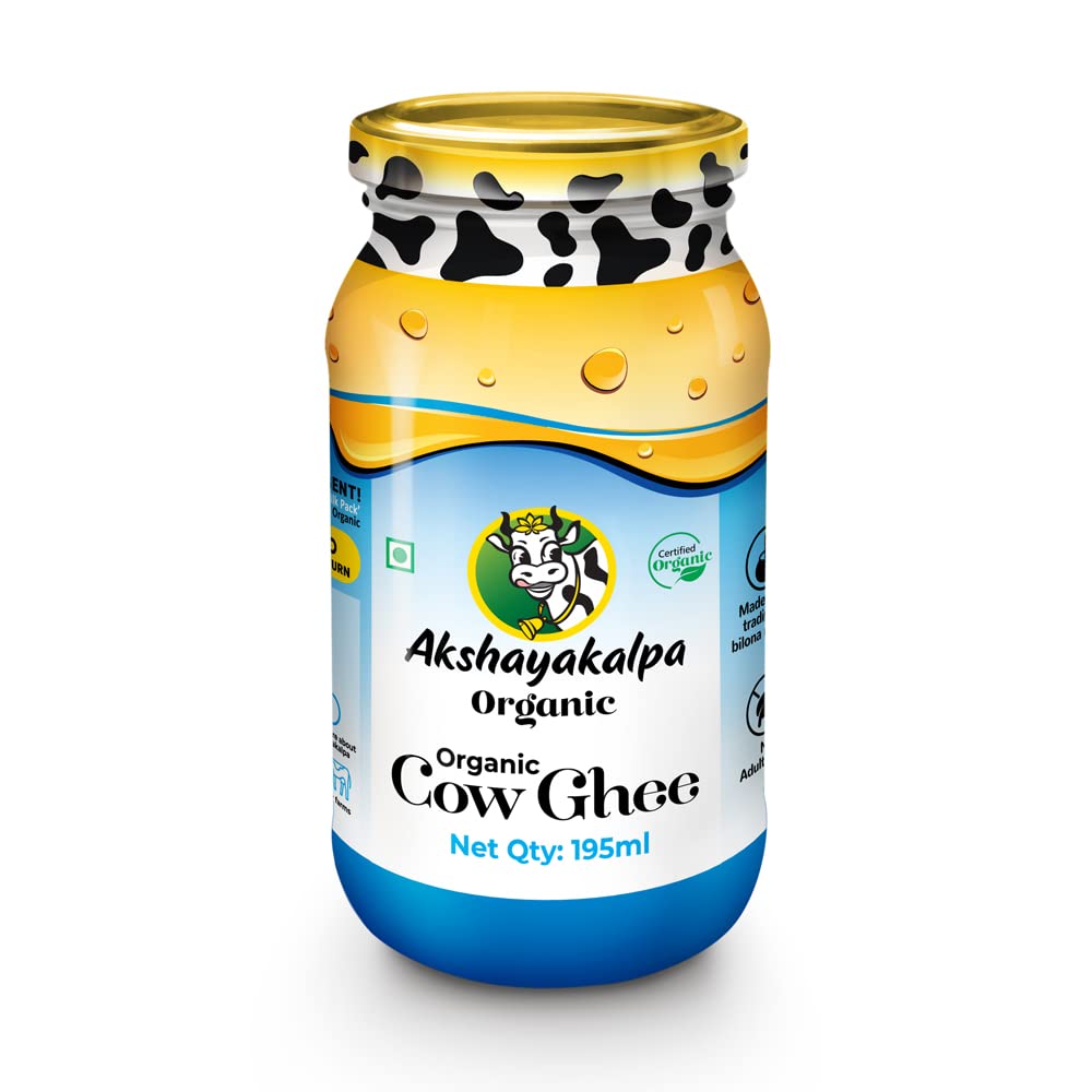 Akshayakalpa Organic Cow Ghee | Pure Organic Ghee | Certified Organic Desi Ghee - Distacart