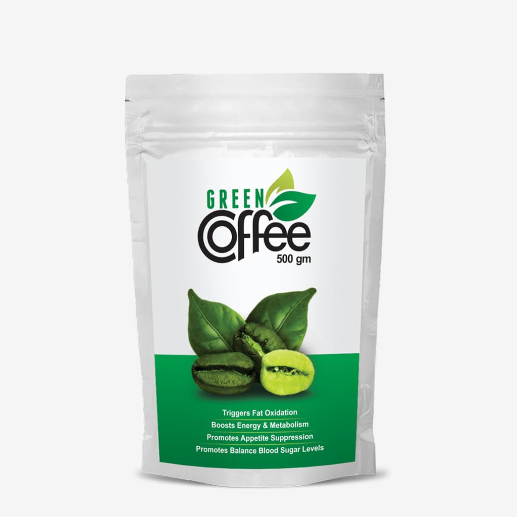 Vokin Biotech Organic Green Coffee Beans Unroasted Arabica Coffee Supports Weight Loss Management (500 Gram)-