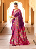 Monjolika Fashion Purple Colour Soft Silk Sarees With Traditional Motifs - Distacart