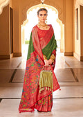 Monjolika Fashion Mehendi Colour Soft Silk Sarees With Traditional Motifs - Distacart