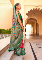 Monjolika Fashion Crimson Colour Soft Silk Sarees With Traditional Motifs - Distacart