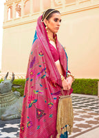 Monjolika Fashion Blue Colour Soft Silk Sarees With Traditional Motifs - Distacart
