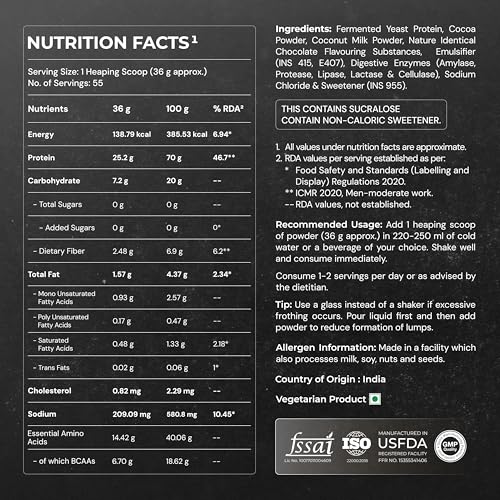 Nutrabay Yeast Protein Powder - Rich Chocolate Crème