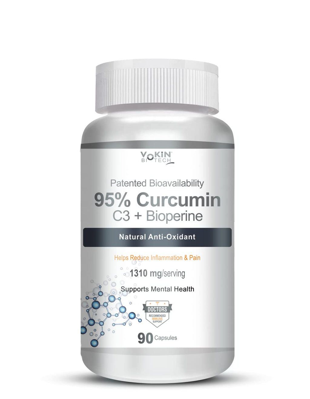 Vokin Biotech Curcumin C3+ Bioperine 1310mg Supports Mental Health