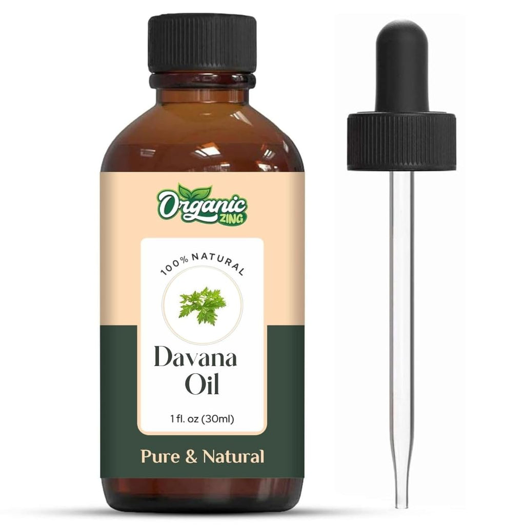 Organic Zing Davana (Artemisia Pallens) Oil | Pure & Natural Essential Oil for Skincare, Aroma and Diffusers
