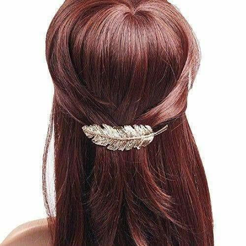 Party Wear & Stylish Metallic Leafy Hair Clip