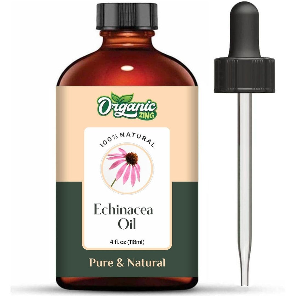 Organic Zing Echinacea (Echinacea angustifolia) Oil | Pure & Natural Carrier Oil for Skincare and Hair Care
