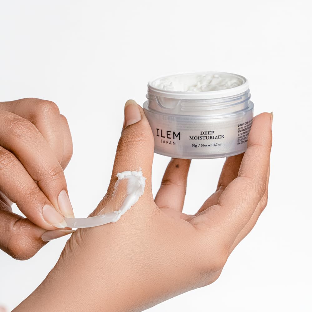 ILEM JAPAN Deep Moisturizer Face Cream 50g | For Dry Skin | Shea Butter + Hyaluronic Acid + Ceramide NP + Squalane | Face Cream for Women & Men | Made in Japan