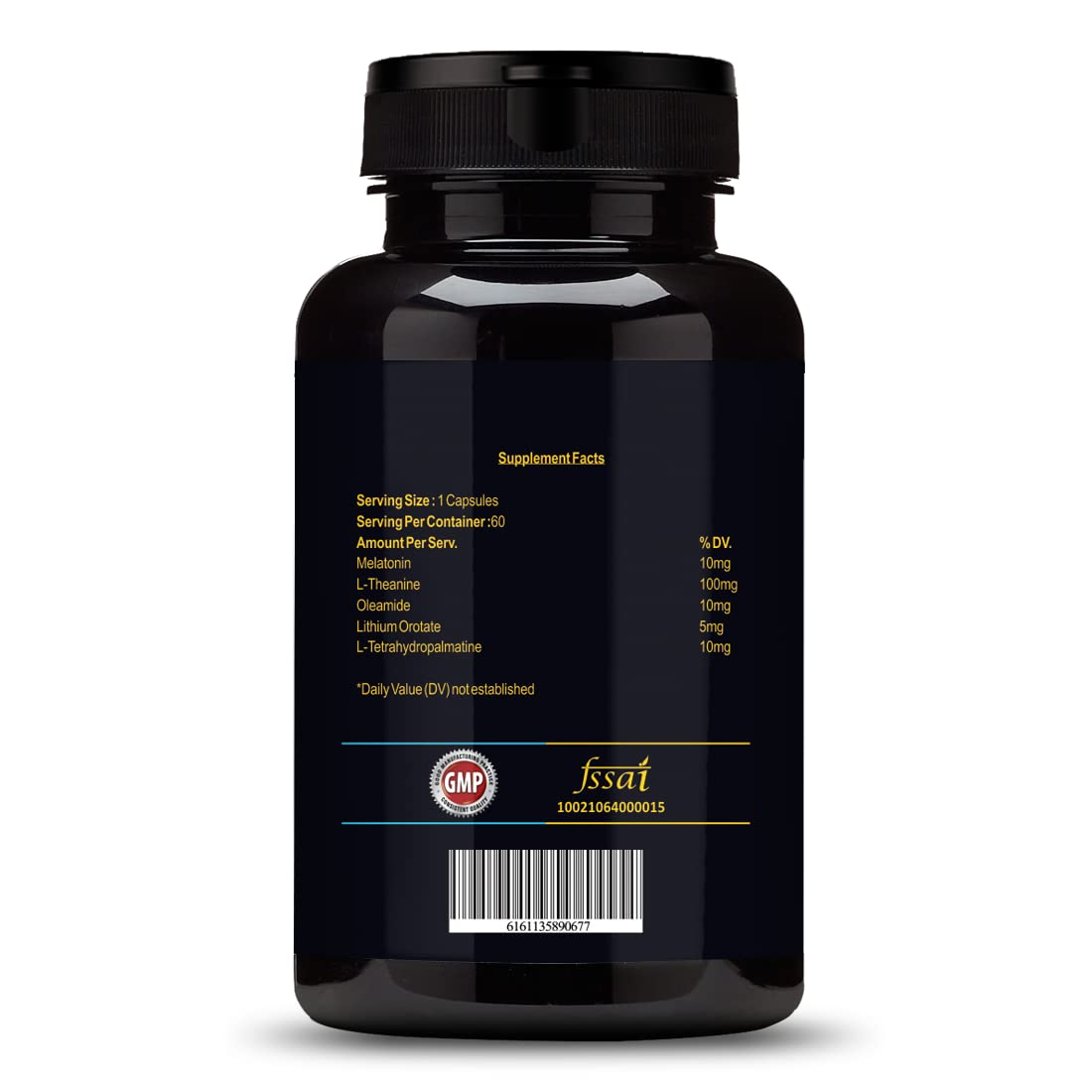 Vokin Biotech Insomnix 60 Capsules with Melatonin 10mg & L-Theanine 100mg Healthy Sleep Cycle | Helps Stress & Anxiety Relief | Improve Concentration