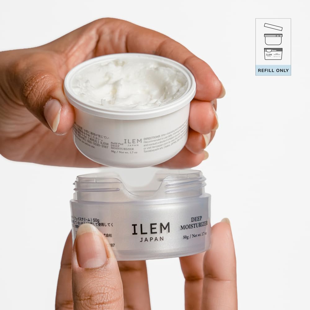 LEM JAPAN Deep Moisturizer Refill Pod 50g | Shea Butter + Ceramides | Refill Pack | Made in Japan