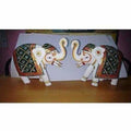 Kondapalli Handmade Elephants 2 Nos. Multi color Showpiece