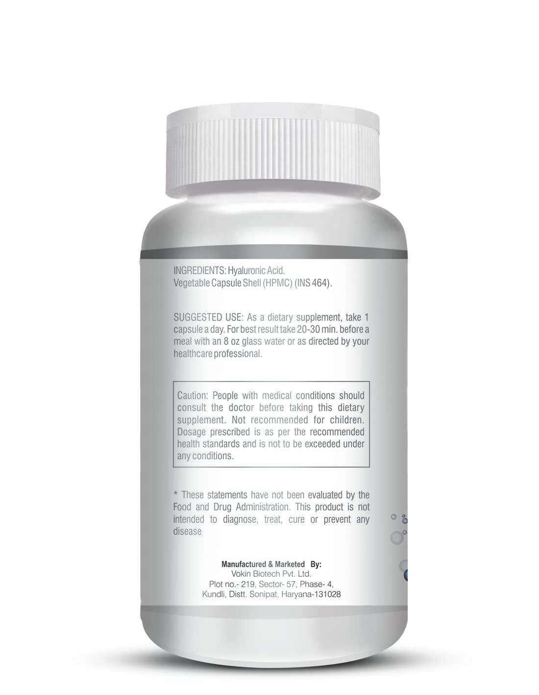 Vokin Biotech Hyaluronic Acid - Support Joint & Connective Tissues – 100mg