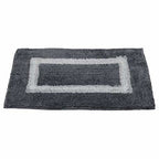 Handicraft Style Eco Series 2 Piece Cotton Blend Door Mat - 16"x24", Grey and Brown