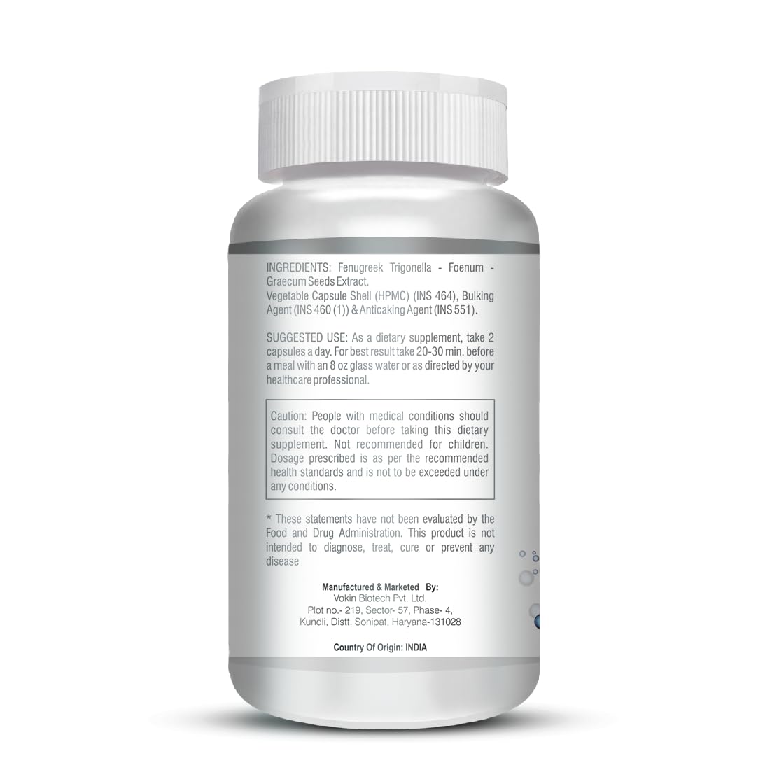 Vokin Biotech Fenugreek Seed Extract Supplement 500mg, Silymarin Extract 300mg Support Healthy Glucose Levels