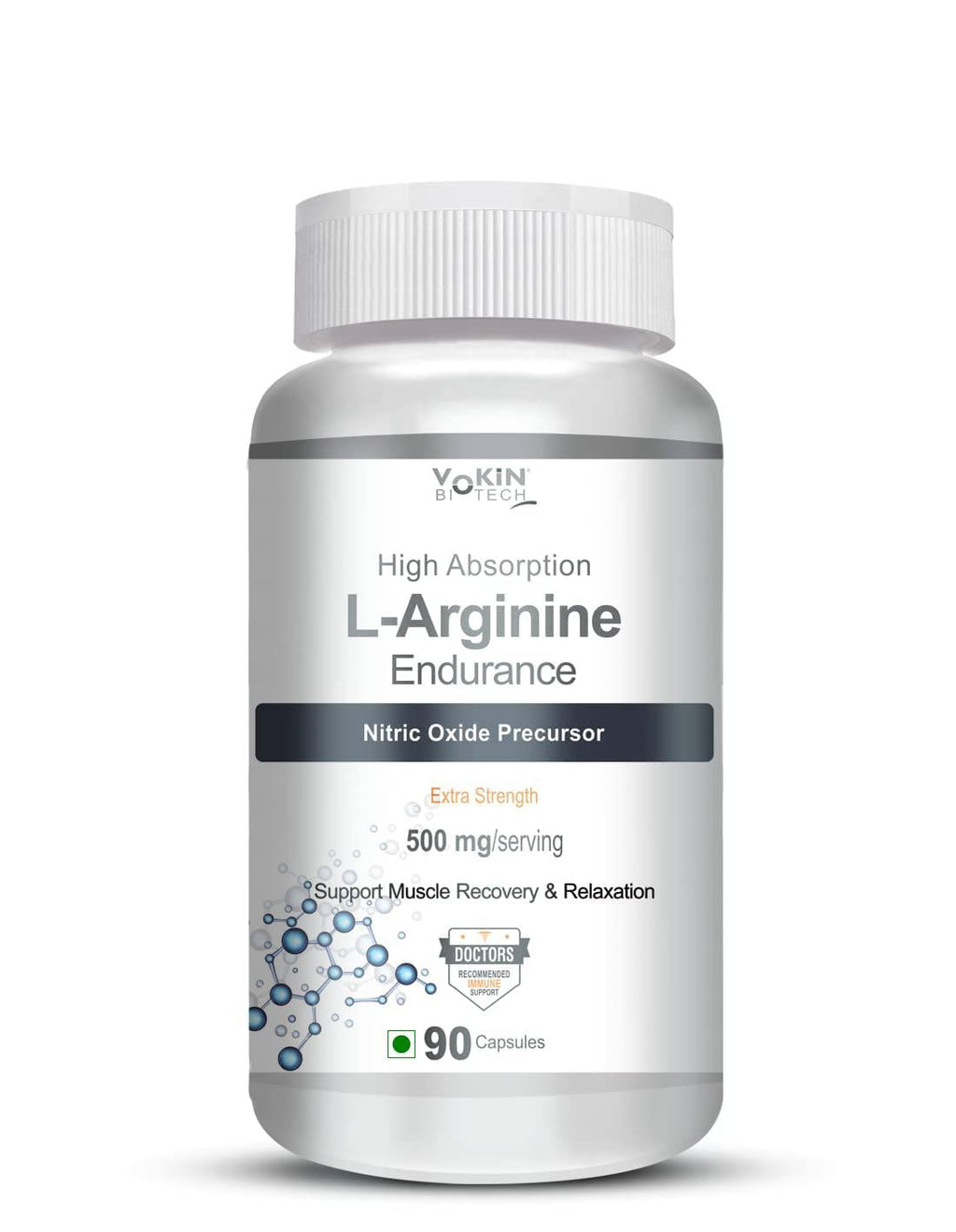 Vokin Biotech L-Arginine 500mg,Support Muscle Recovery & Relaxation