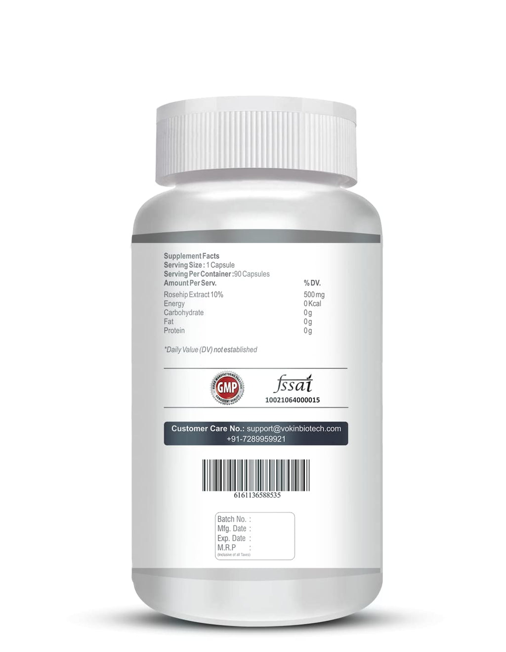 Vokin Biotech Rosehip Extract, Support Bone & Joint Health, Capsules (500mg)