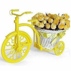 Cycle Shape Plastic Decoration Flower Vase with Peonies Bunch - Distacart