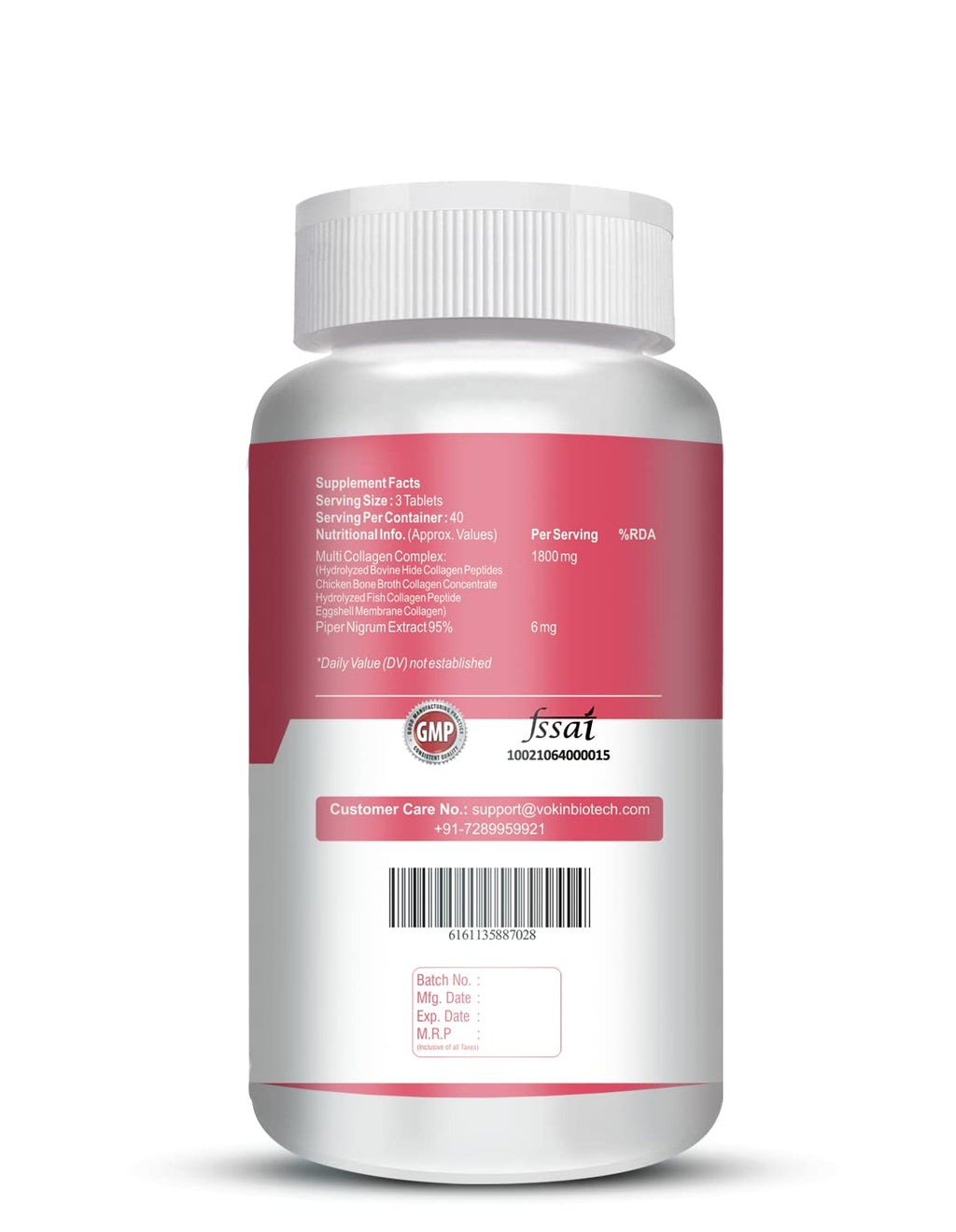 Vokin Biotech Multi Collagen Complex Peptide Tablets