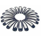 Black Hair Clips - Pack of 20 Tic Tac Everyday Wear Glossy Black Metal - Distacart