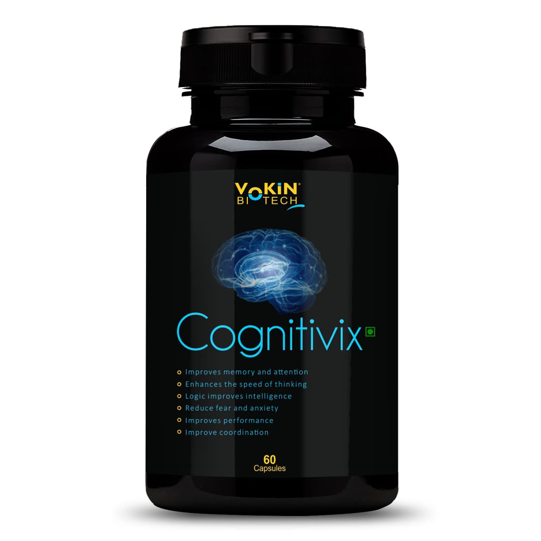 Vokin Biotech Cognitivix -Unique Brain activation Ginkgo Biloba With Ginseng extract Veg capsule