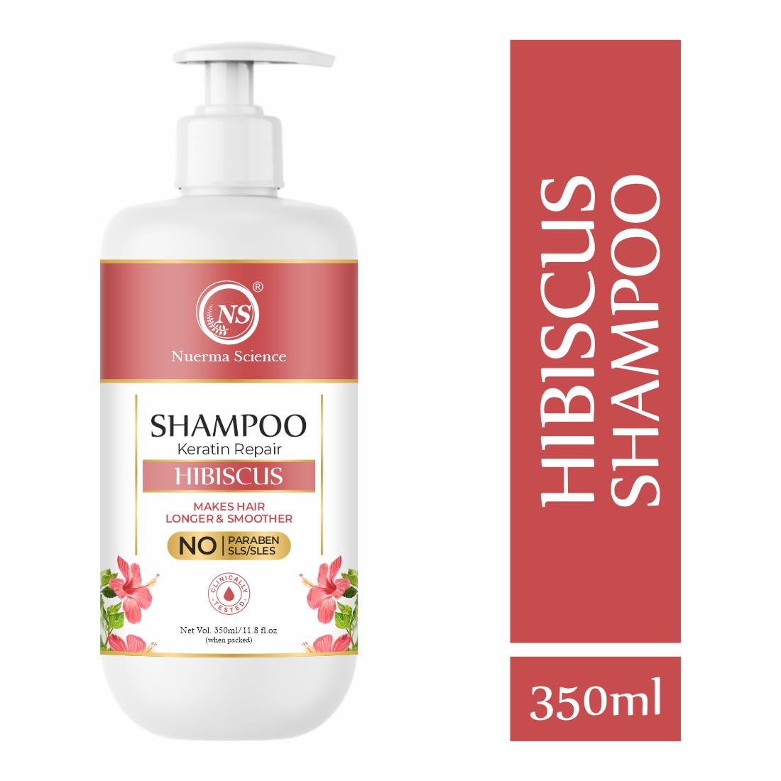 Nuerma Science Hibiscus Hair Shampoo with Keratin Repair (SLS Free)