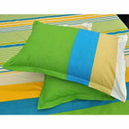 Cotton Double Bedsheet with 2 Pillow Covers - Multicolour