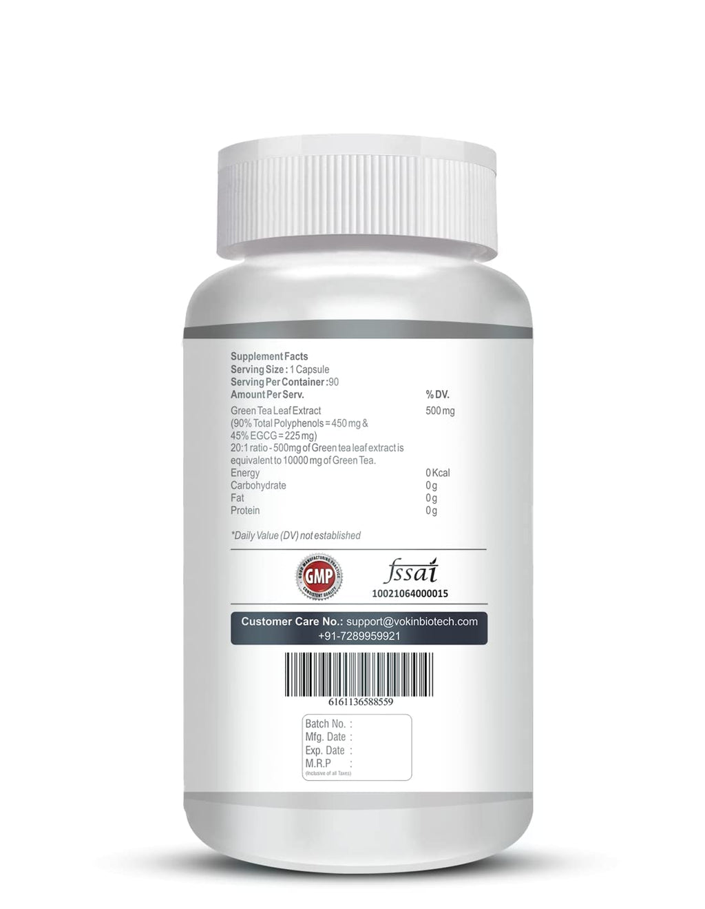 Vokin Biotech Green Tea Leaf Extract-90% Polyphenols & 45% EGCG– EGCG Supports Metabolism