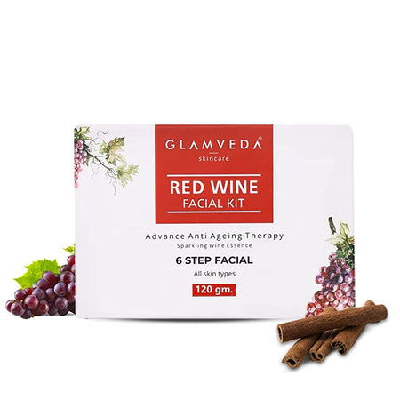 Glamveda Red Wine Advance Anti Ageing Facial Kit