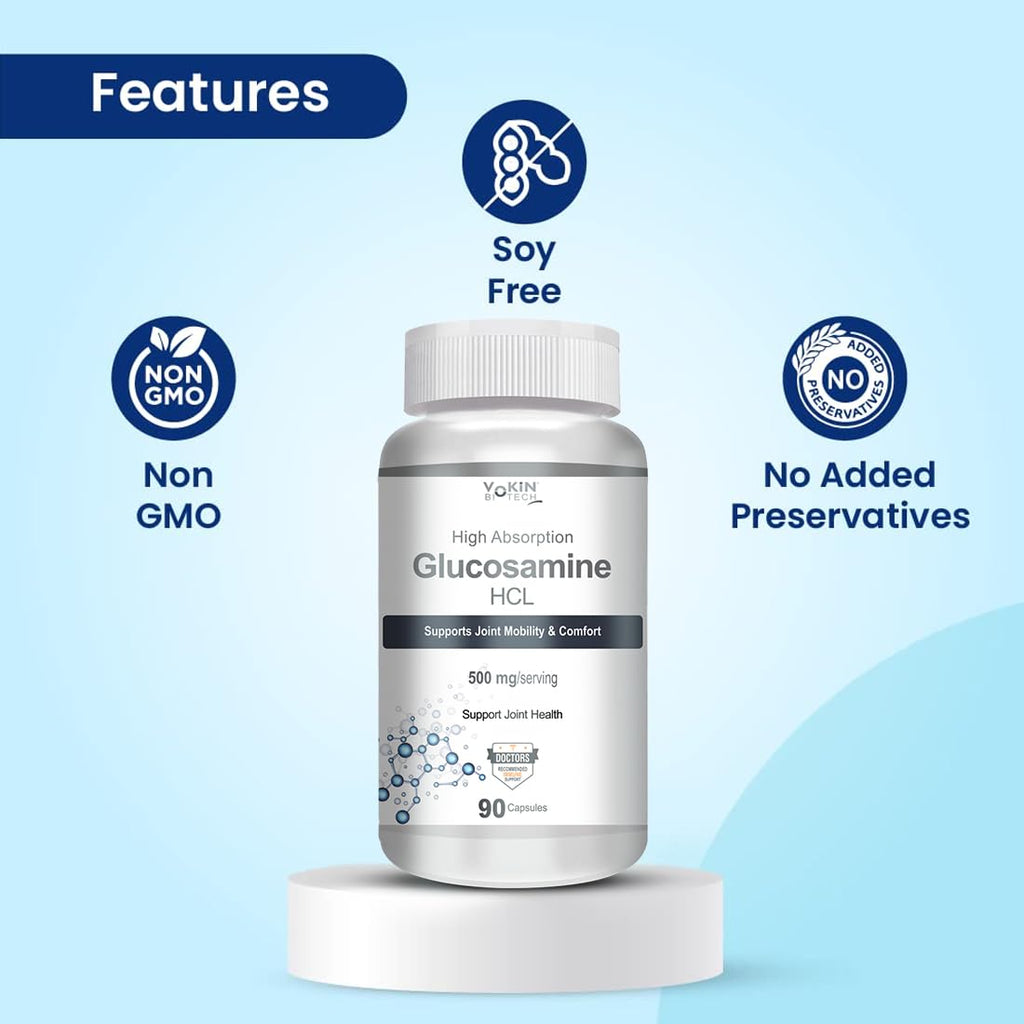 Vokin Biotech Glucosamine HCL Supplement Supports Joint Health -500mg