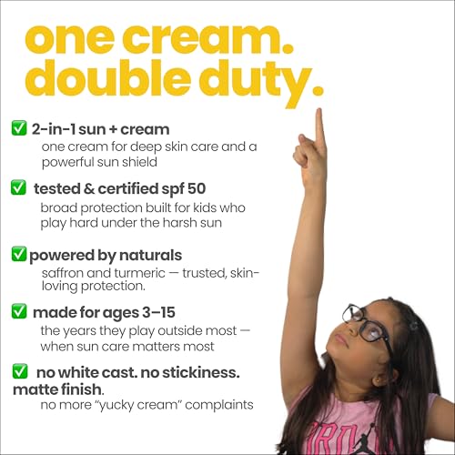 TuCo Intelligent Kids 2-in-1 Saffron Face Cream Plus Sunscreen For Sun Protection And Glow