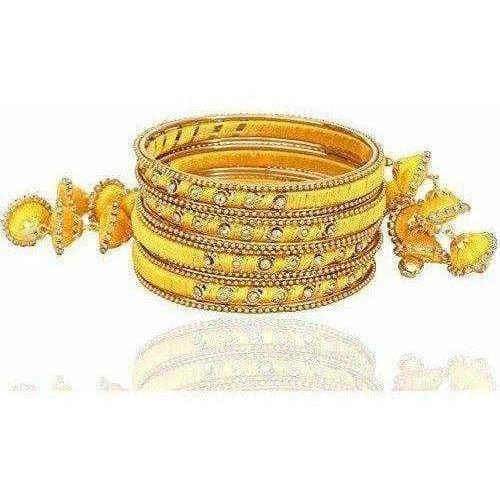 Silk Thread Bangle Set - Distacart