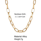 Gold-Toned Alloy Golden Chain Necklace - The Pari