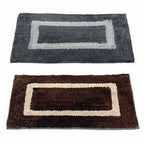 Handicraft Style Eco Series 2 Piece Cotton Blend Door Mat - 16"x24", Grey and Brown