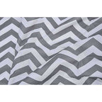 Cotton Double Bedsheet with 2 Pillow Covers - Modern White and Grey - Distacart