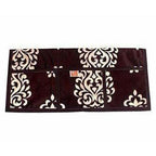 Floral Design Fridge Top Cover with 6 Utility Pockets - Brown Color
