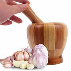 Wooden Motar Pestle Set (Brown)