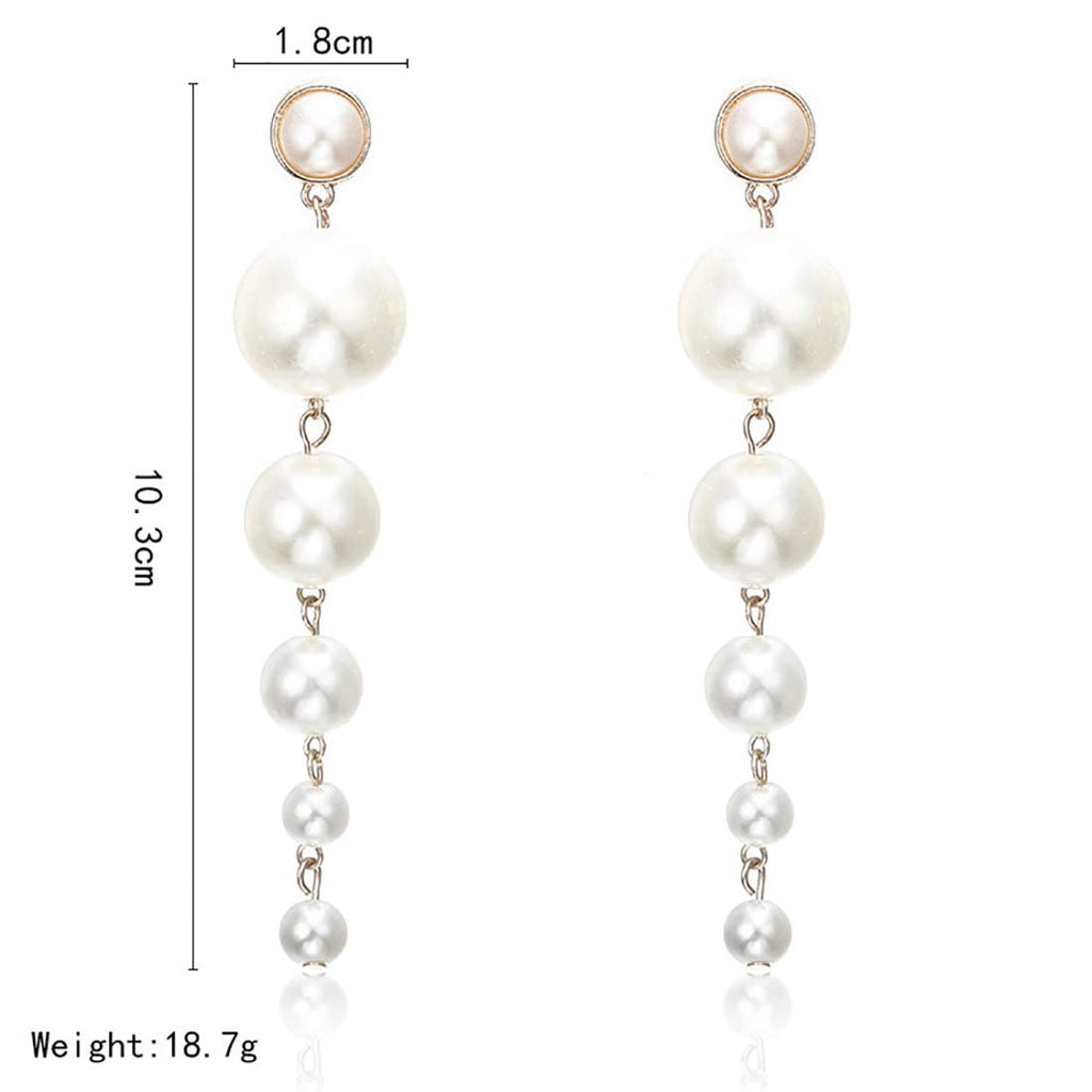 Gold-Plated Alloy Pearl Droplets Earrings - The Pari - Distacart