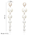 Gold-Plated Alloy Pearl Droplets Earrings - The Pari - Distacart