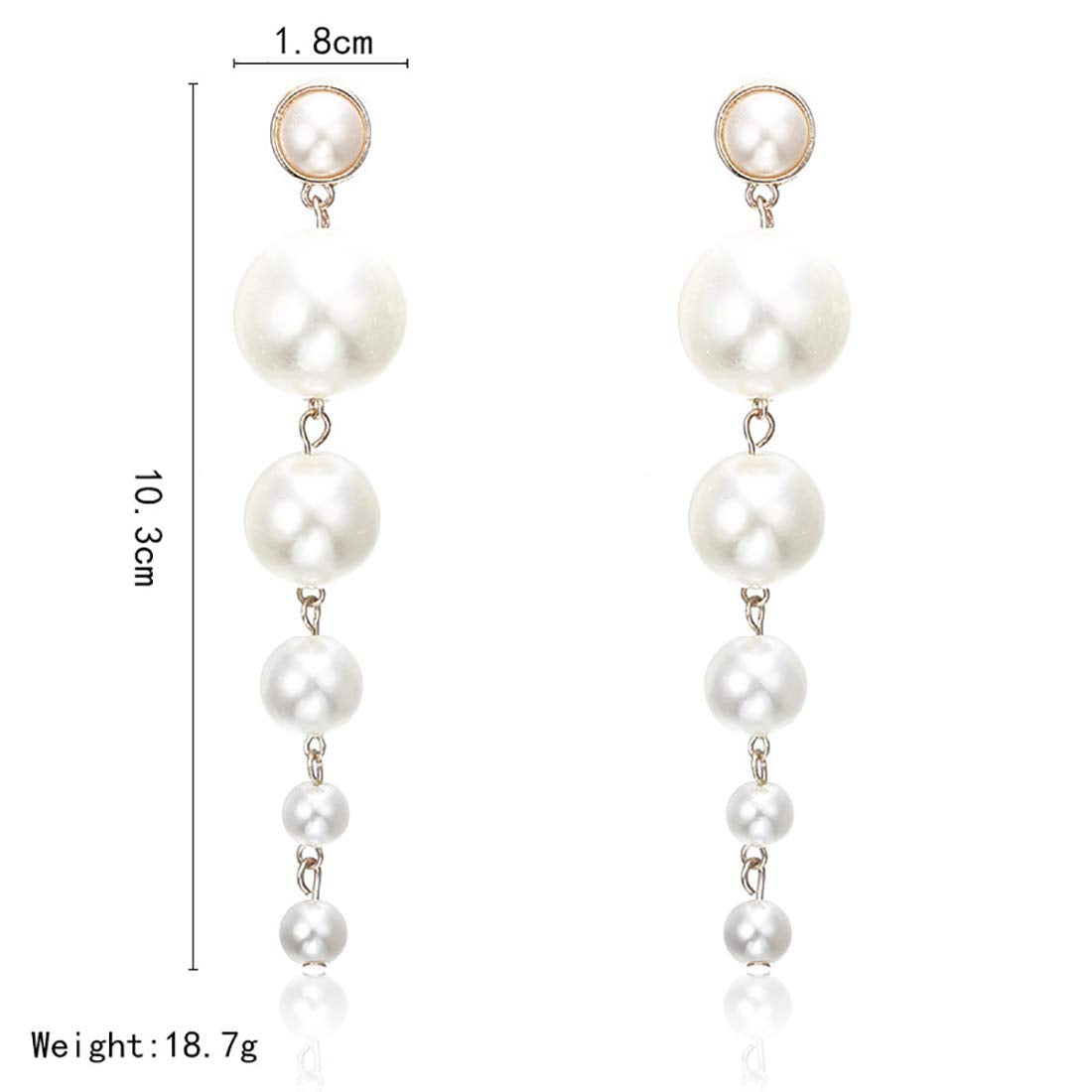 Gold-Plated Alloy Pearl Droplets Earrings - The Pari - Distacart