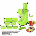 Green Color - Plastic Fruit and Vegetable Juicer Combo Set, 9-Pieces