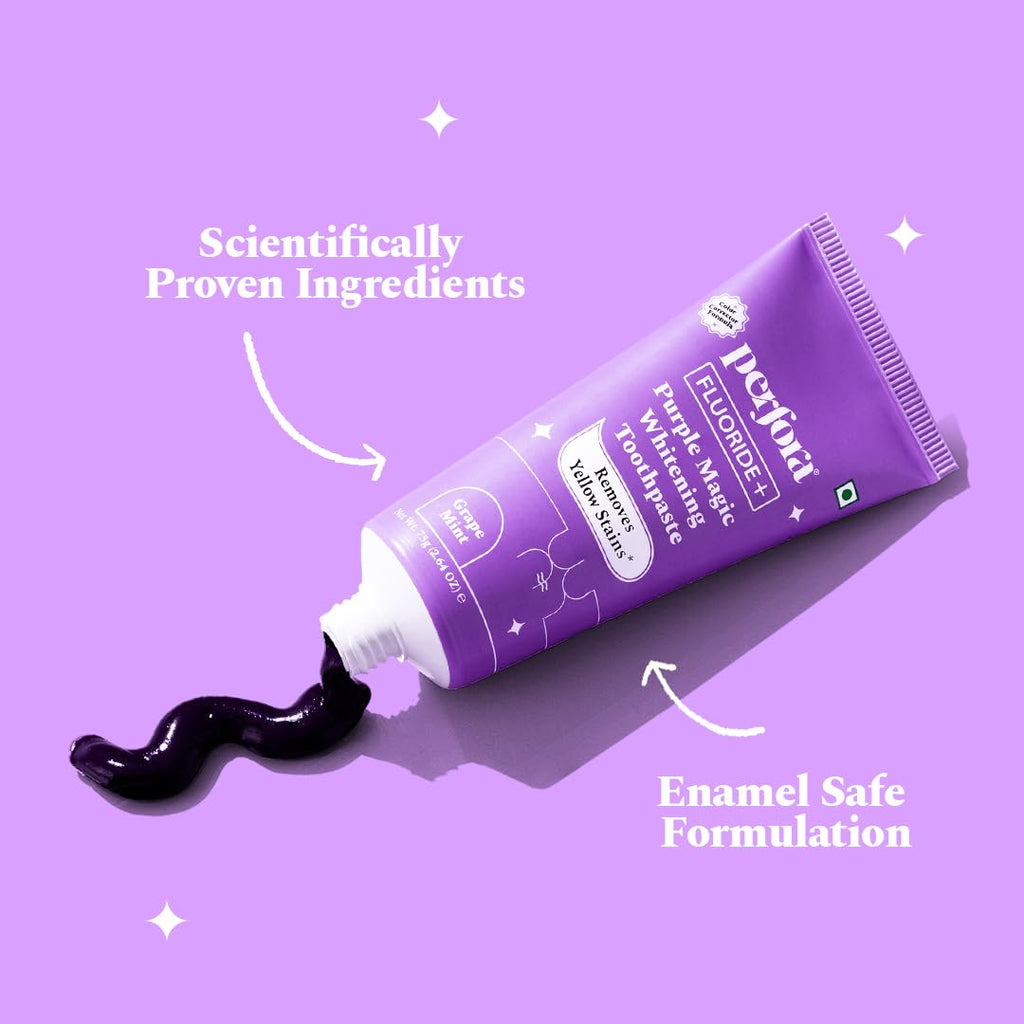 Perfora Fluoride+ Purple Magic Whitening Toothpaste
