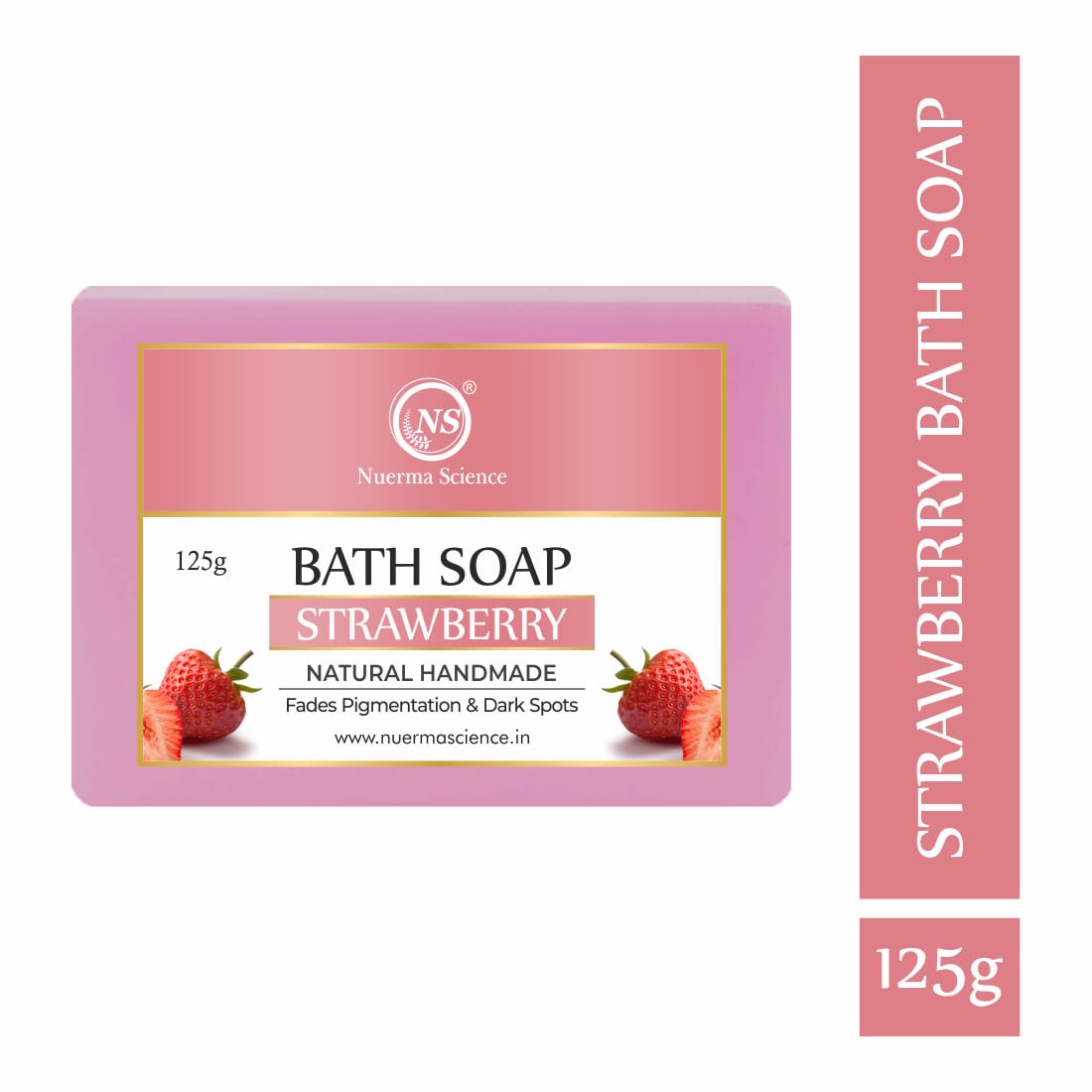 Nuerma Science Strawberry Bath Soap | Fades Pigmentation & Dark Spots - Distacart