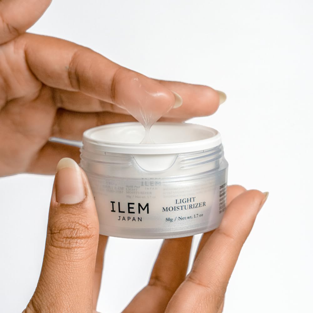 ILEM JAPAN Light Moisturizer Face Cream 50g | Japanese Oil-Gel Cream for Oily Skin | Niacinamide + Ceramide NP + Squalane + Centella Cica | For Women & Men | Made in Japan