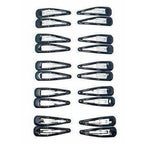 Black Hair Clips - Pack of 20 Tic Tac Everyday Wear Glossy Black Metal - Distacart