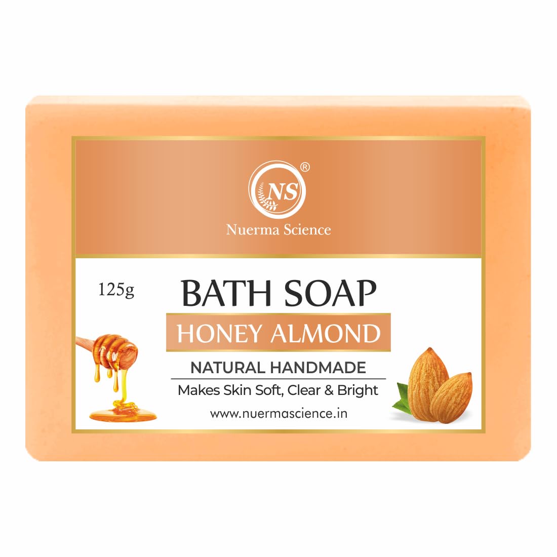 Nuerma Science Honey Almond Bath Soap | Nourishes & Softens Skin - Distacart