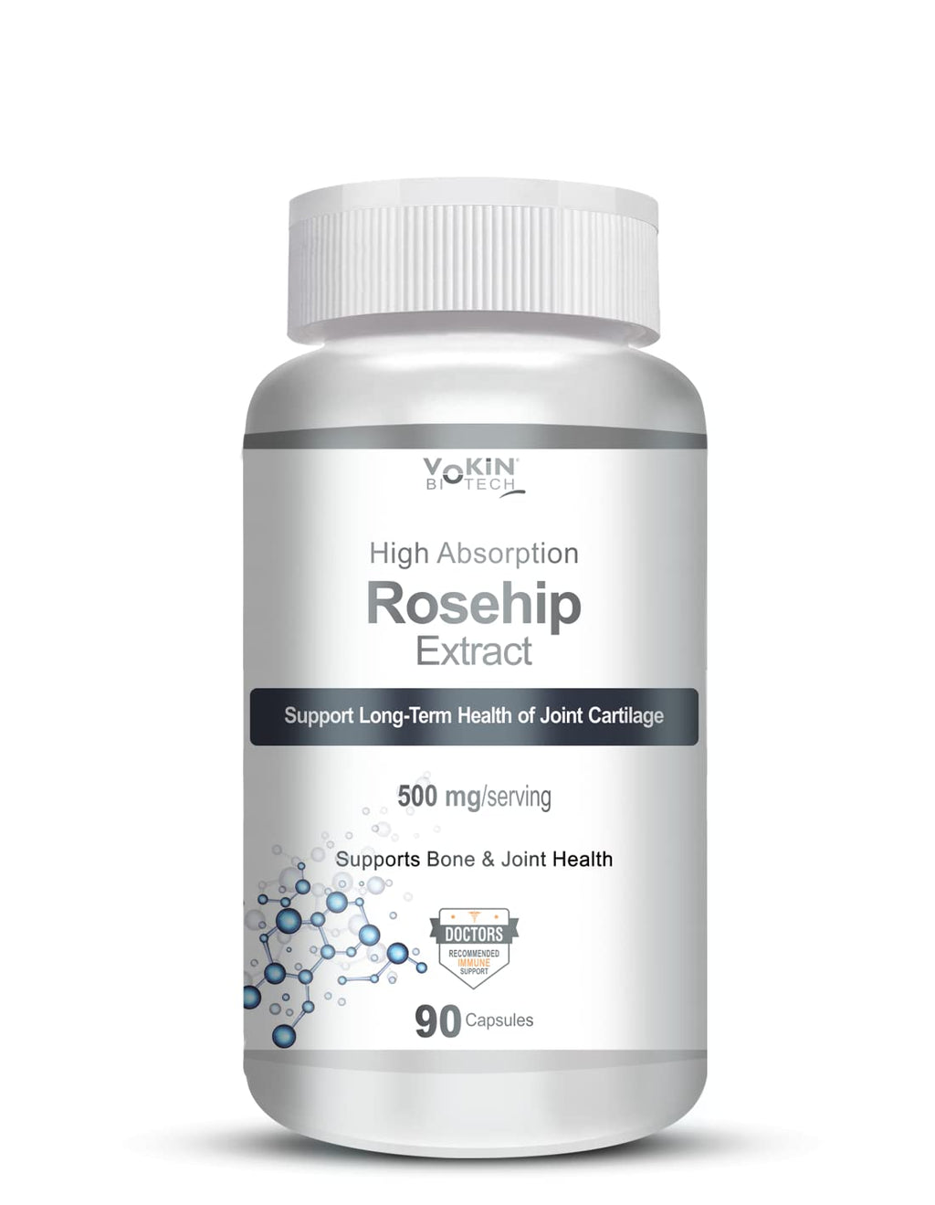 Vokin Biotech Rosehip Extract, Support Bone & Joint Health, Capsules (500mg)
