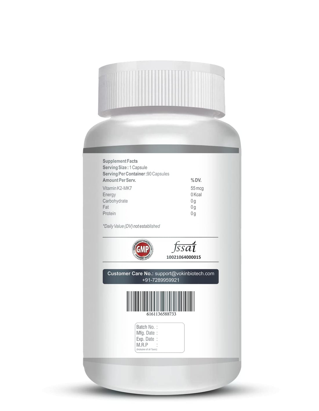 Vokin Biotech Vitamin K2 MK-7- Support Bone & Heart Health - 55mc Capsules