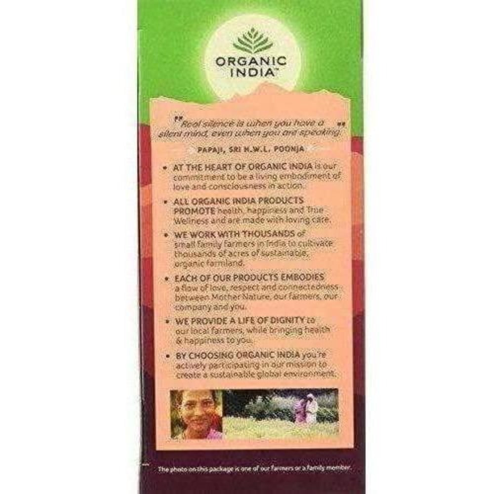 Organic India Tulsi Green Tea, Pomegranate, 25 Tea Bags - Distacart