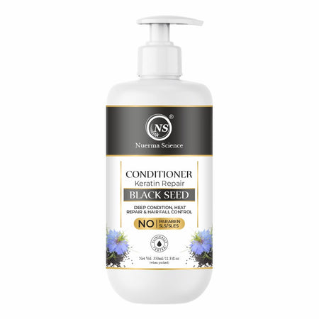 Nuerma Science Keratin Repair Black Seed Hair Conditioner to Deep Cleanse, Heat Repair & Hair Fall Control