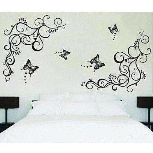 Lovely Black Butterflies Wall Sticker - Distacart